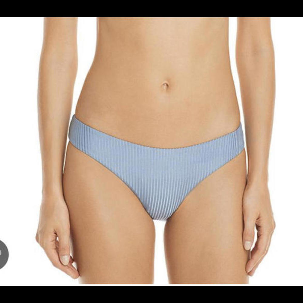 ONIA blue ribbed bikini bottoms